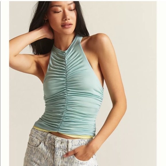 Anthropologie Pilcro Ruched Reversible Tank Small - Picture 2 of 5